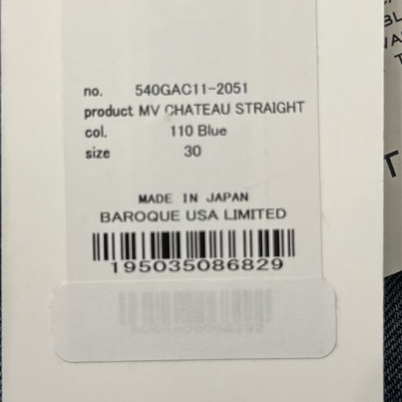 Moussy Vintage Straight Jeans Button Fly 30 Made in Japan New - Picture 5 of 5